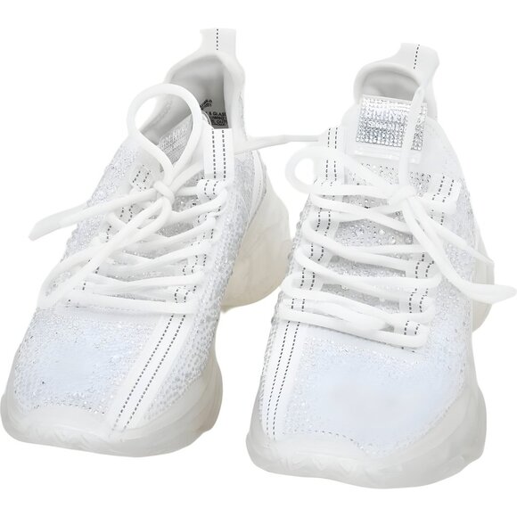 Steve Madden Maxima Rhinestone White Chunky Sneaker Women's US 9M - Picture 5 of 6